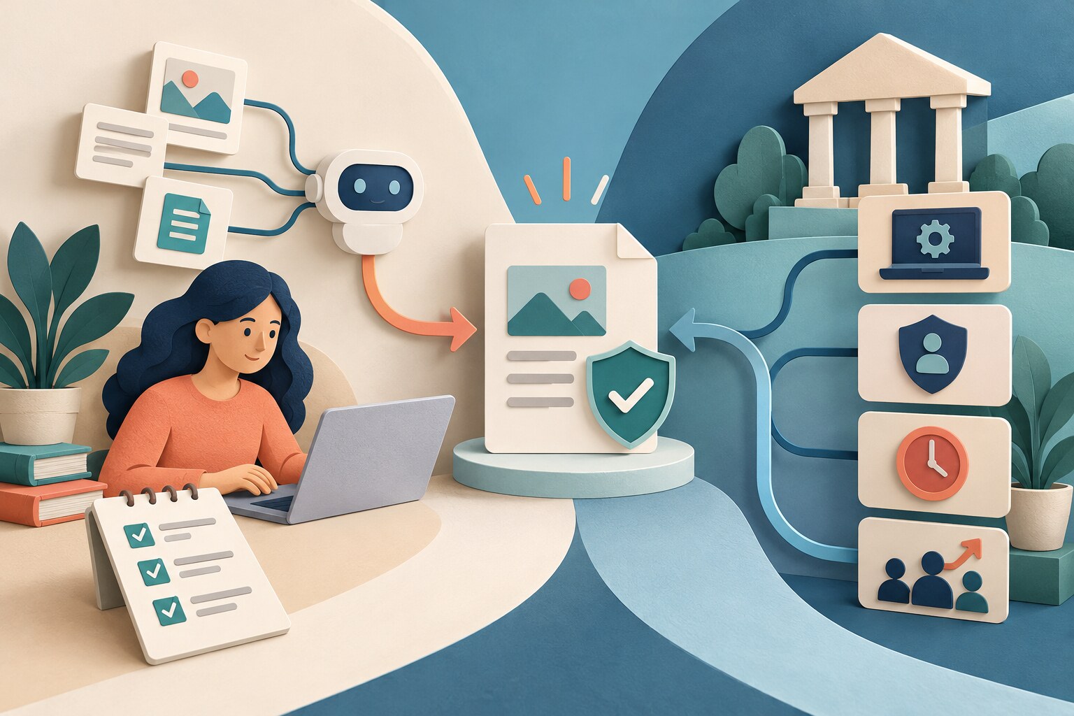 Employee AI practice and organisational guardrails converge on one safe, reviewed work result