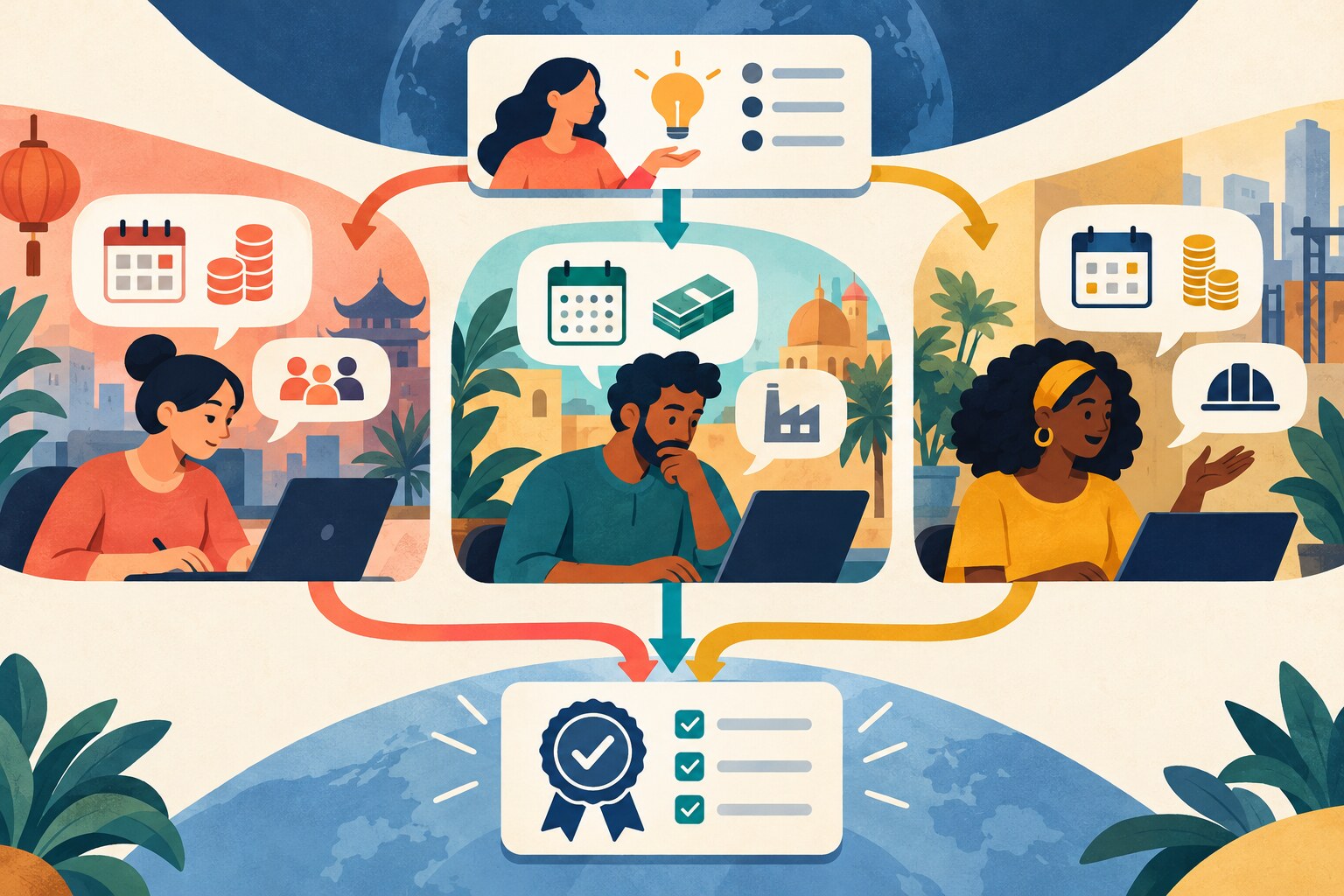 One AI learning task is adapted for three locales and brought back to a shared evidence standard.