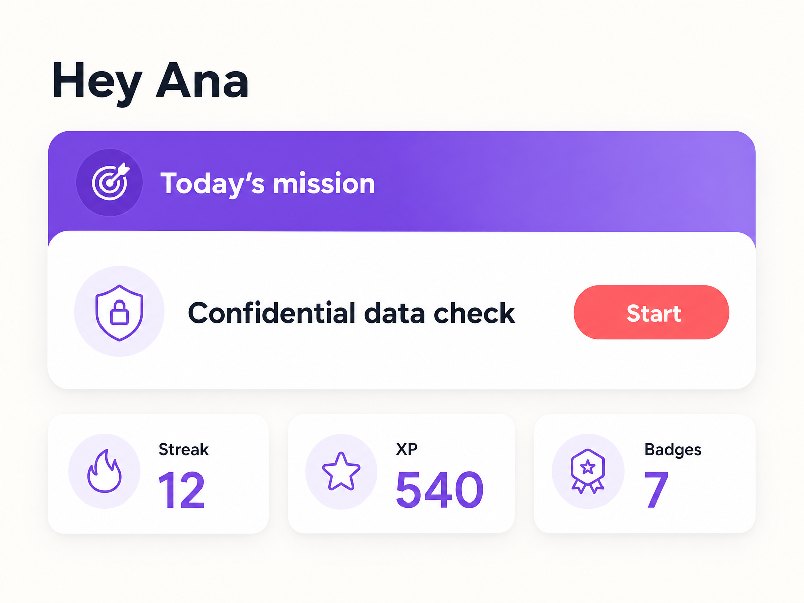 Bokili home dashboard: a personalized mission card with progress and badges